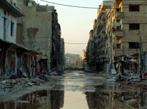 A handout picture released by the Syrian opposition shows destruction in the town of Daraya on 27 December 2012. (Shaam News/AFP/File)