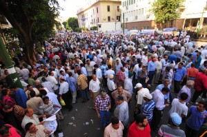 Teachers protest in September 2012 against low wages and the rising cost of living Hassan Ibrahim