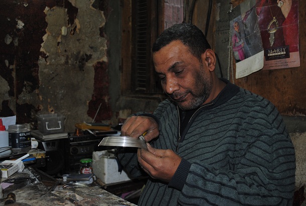 Ghaly Mohamed at work in his workshop Abdel-Rahman Sherief