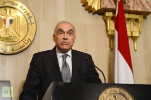 Egyptian Foreign Minister Mohammed Kamel Amr speaks during a joint press conference in Cairo on 21 November 2012. (AFP Photo / Khaled Desouki)
