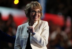 Former US congresswoman Gabrielle Giffords smiles during the Democratic National Convention on 6 September 2012 (Getty Images/AFP/File, Chip Somodevilla)