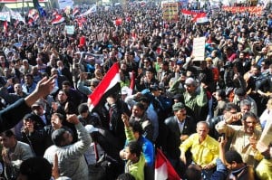 Protesters gather at Tahrir Square 25 January 2013 (Photo by Hassan Ibrahim/DNE)