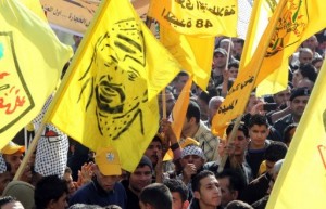 Fatah supporters at a rally in the West Bank city of Nablus on January 3, 2013 (AFP, Jaafar Ashtiyeh)