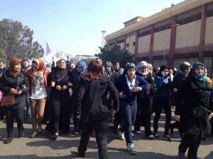 Protesters in Portsaid on Sunday (Photo by Islam Kotb)