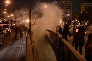 AbdulBari was covering clashes in front of Al-Qubba Palace. ANHRI said the use of teargas and rubber bullets led to several injuries among protesters. (File Photo) AFP PHOTO / MOHAMED EL-SHAHED