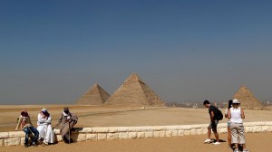 The pyramids still attract tourists AFP Photo