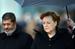 Despite meeting German Chancellor Angela Merkel during his visit to Berlin in January, President Morsi was reported as being unable to convince her of the benefit of an Egyptian-German debt swap  AFP Photo / Odd Andersen 