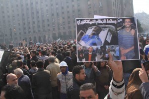 Thousand of Egyptians marched in protest of the killing of two activists on Monday 4 February 2013. Marches will continue throughout this week as well (Photo by Ahmed AlMalky/DNE)