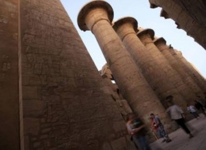 The governor of Luxor charges EGP 5,000 per month for each stall at the Karnak temple, but the decline in tourism caused by the instability of the past two years has left many store owners unable to cover their costs.  (AFP Photo)