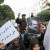 Tunisian protesters hold placards during a demonstration on 23 February on the Habib Bourguiba Avenue in Tunis, demanding that opposition leader Chokri Belaid's killers be found (AFP Photo / Fethi Belaid)