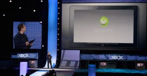 Xbox Live’s Marc Whitten introduces the Smart Glass technology during the Microsoft Xbox press conference at the Electronic Entertainment Expo in LA, California on June 4, 2012, as it seeks to compete with Sony’s PlayStation 4 (AFP Photo) 