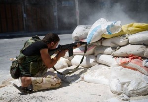 Rebels have seized most of a police academy in Khan al-Assal in Aleppo province ... after eight days of fighting that left 200 troops and rebels dead (AFP Photo)