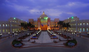 Students at the British University in Egypt (BUE) took control of the university auditorium on Saturday, demanding the current administration resign over allegations of corruption (Photo Courtesy of BUE official Website)