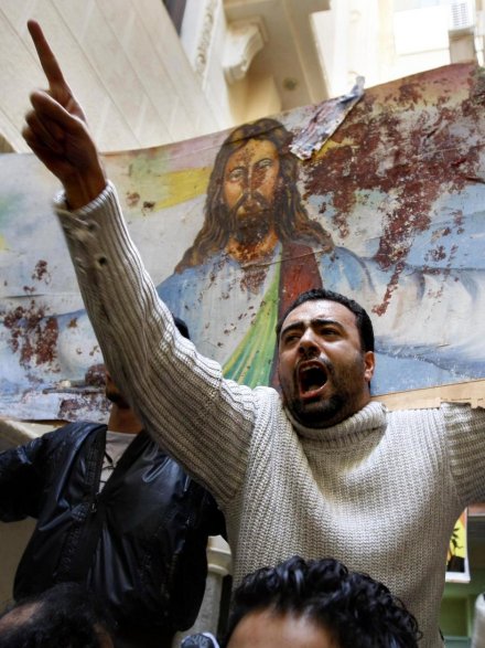 Sectarian tensions are high in Egypt, which is home to the region's largest Christian minority, with violence occasionally flaring between Muslims and the Coptic Christians. (AFP Photo)