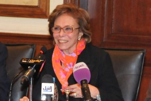 Chairwoman of the National Council for Women (NCW) Mervat Tallawy has been summoned for questioning by a Shura Council committee after Tamarod petition forms were reportedly distributed at an NCW event in Gharbeya. (File Photo) (Photo from National Council for Women Facebook page)