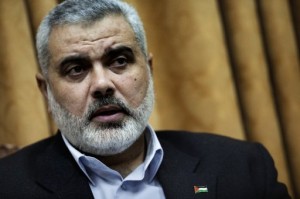 The Hamas Prime Minister of Gaza, Ismail Haniyeh, discussed Palestinian prisoners with Egyptian intelligence in a phone call Saturday night. (AFP Photo)