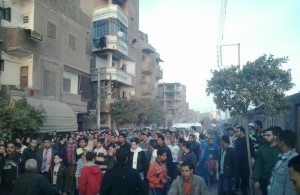 The group performed the funeral prayers for the family before they headed to the square (Photo Courtesy of Facebook)