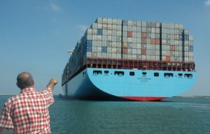 By the end of 2013, the SCCT seeks to ship a total of 2.4m containers, bring in a total of $169m in revenues, and increase Port Said’s share of Egyptian trade in shipping containers to 30% of the national market. (AFP Photo)