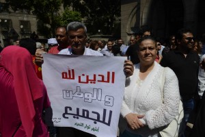 Anti-sectarian marches were held in Cairo earlier this month, following violence at the Cathedral (DNE File Photo)