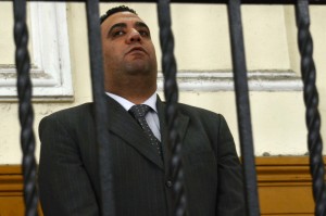 Alexandria Criminal Court sentenced police officer Osama Al-Kanisy to 15 years in maximum security prison and ordered EGP 10,000 in compensation on Monday for the killing of Sayed Belal. (Photo By: Ahmed Arab)