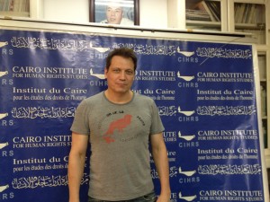 Holt McCallany at the Cairo Institute for Human Rights Studies  (Photo by: Thoraia Abou Bakr) 