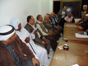 Tribal Sheiks on North Sinai as well as political figures in a meeting where they decided to file charges against former Muslim Brotherhood Supreme Guide Mahdi Akef (Photo by: Nasser Al-Azzazi) 