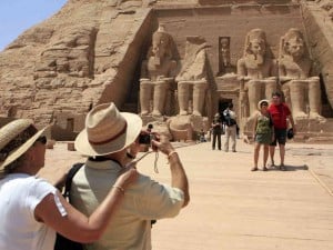 The report showed that the total number of nights spent by tourists in Egypt decreased 40.1% year on year last July, totaling 6.8 million, compared to 11.4 million in 2012.  (AFP Photo / Khaled Desouki) 