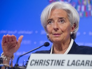Managing Director of the International Monetary Fund (IMF) Christine Lagarde said that loan negotiations with Egypt had stumbled due to political instability in the country, stressing that “stability is a sine qua non condition for the loan”. (AFP Photo)