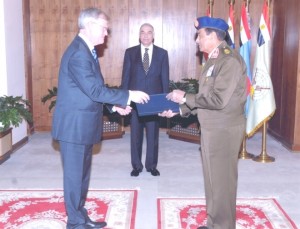 On 27 February 2012, Ambassador James MORAN presented his credentials to Field Marshall Muhamad Hussein Tantawi, Chairman of the Supreme Council of the Armed Forces (Photo courtesy of EU Delegations Website)