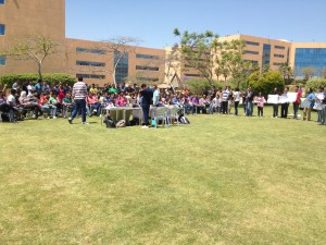 This picture shows the students conference against the increase in the tuition fees (Photo By: Abdelhamid Mekawy)