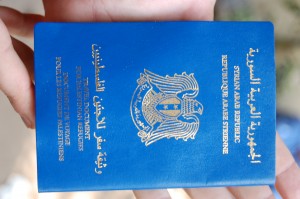 Palestinian refugee document issued in Syria  (Photo by: Luiz Sanchez) 
