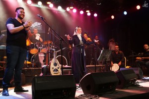 Aida El-Ayoubi in concert with guest singer Amir Eid at El Sawy Culturalwheel in Cairo (Photo by : Mahmoud Ismail Gawish) 