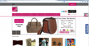 Screenshot of the Tajjer website that shows the variety of products available