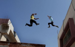 Parkour, however, is a popular if unorthodox sport that has taken a firm hold in the Land of the Pharaohs. (AFP Photo)