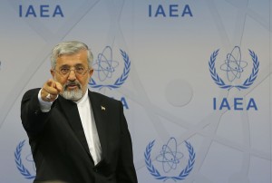 Iran's envoy to the International Atomic Energy Agency (IAEA) Ali Asghar Soltanieh gestures during a press conference at the 56th International Atomic Energy Agency (IAEA) General Conference at the IAEA headquarters in Vienna on September 17, 2012. (AFP File Photo)