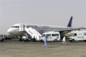 Cairo International Airport returned to normal operations on Sunday after the baggage handlers stopped working following the sudden death of one of their colleagues. (AFP File Photo)