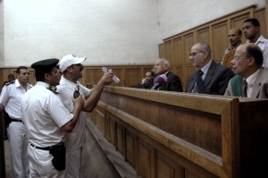 Mohamed El-Sunni during his trial at the North Cairo Court in Abbaseya on Monday (Photo by: Mohamed Omar) 