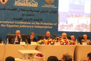 On Monday the Judges’ Club held a judicial conference in cooperation with the IAJ to discuss safeguarding the independence of the judiciary (Photo by Ahmed AlMalky/DNE)