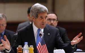 US Secretary of State John Kerry speaks during the "Friends of Syria" meeting in Amman, Jordan on May 22, 2013.  (AFP Photo)