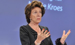 Europe's Digital Agenda Commissioner Neelie Kroes on Monday welcomed a pledge by Egypt to maintain an “open” Internet that would not be subject to government shut downs, as was the case during the 2011 uprising. (AFP Photo)