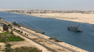 The Suez Canal Axis Development Project is one of the goverments major projects to stimulate the economy and increase state revenues (AFP Photo)