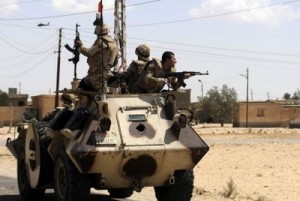 Egyptian troops and policemen had begun sweeps of north Sinai on Tuesday. (AFP Photo)