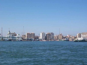 A view of Port Said from the water