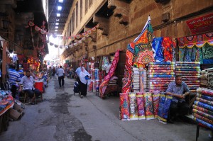The tentmaker's street is filled with wonderful handicrafts and colourful fabrics